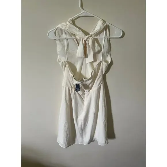Abercrombie & Fitch White Halter Mini Dress - Picture 3 of 5